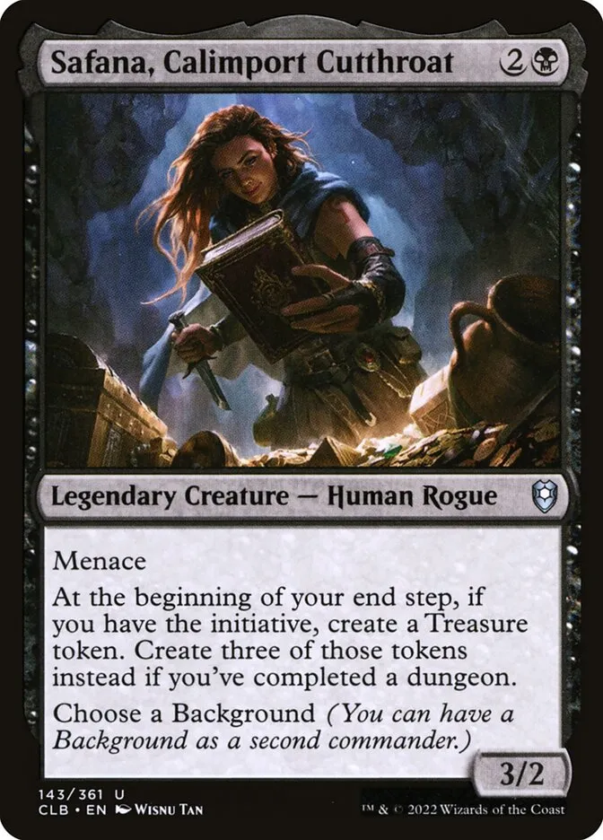 2022 Commander Legends: Battle for Baldur's Gate Safana, Calimport Cutthroat #143 uncommon card image