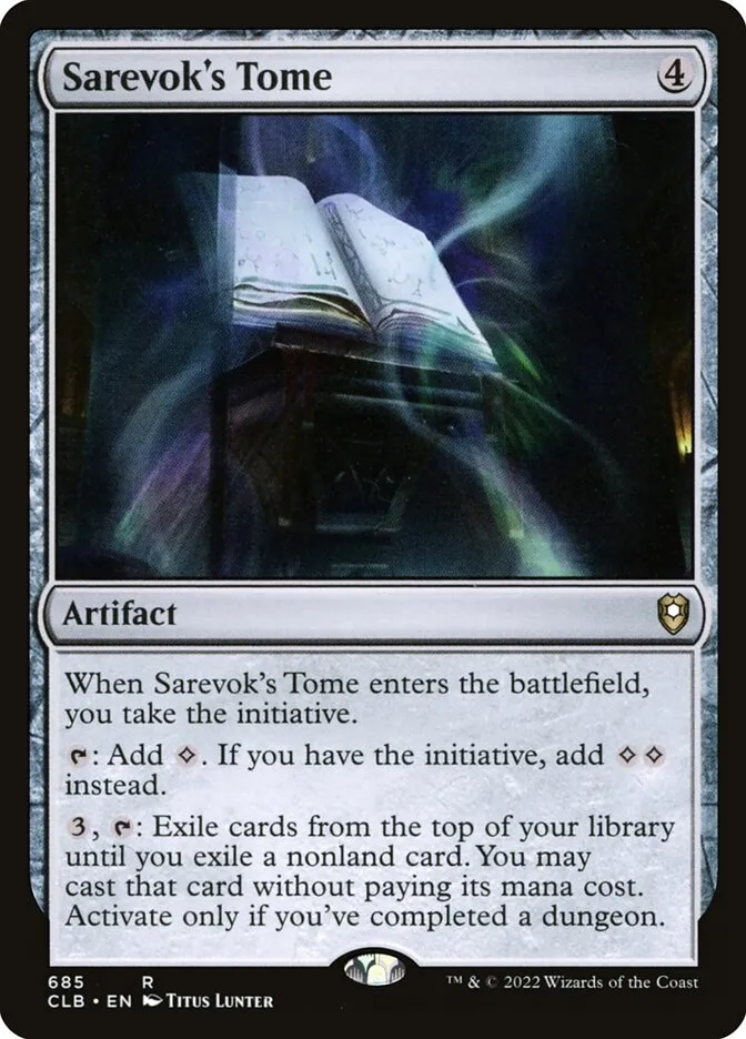 2022 Commander Legends: Battle for Baldur's Gate Sarevok's Tome #685 rare card image