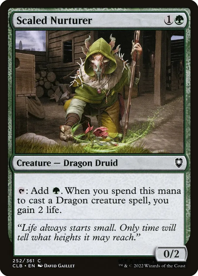 2022 Commander Legends: Battle for Baldur's Gate Scaled Nurturer #252 common card image