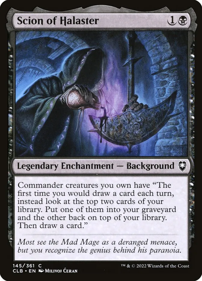 2022 Commander Legends: Battle for Baldur's Gate Scion of Halaster #145 common card image