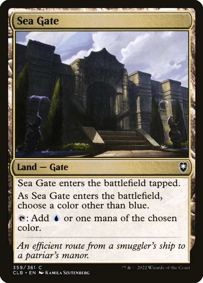 2022 Commander Legends: Battle for Baldur's Gate Sea Gate #359 common card image