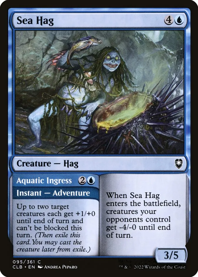 2022 Commander Legends: Battle for Baldur's Gate Sea Hag // Aquatic Ingress #95 common card image