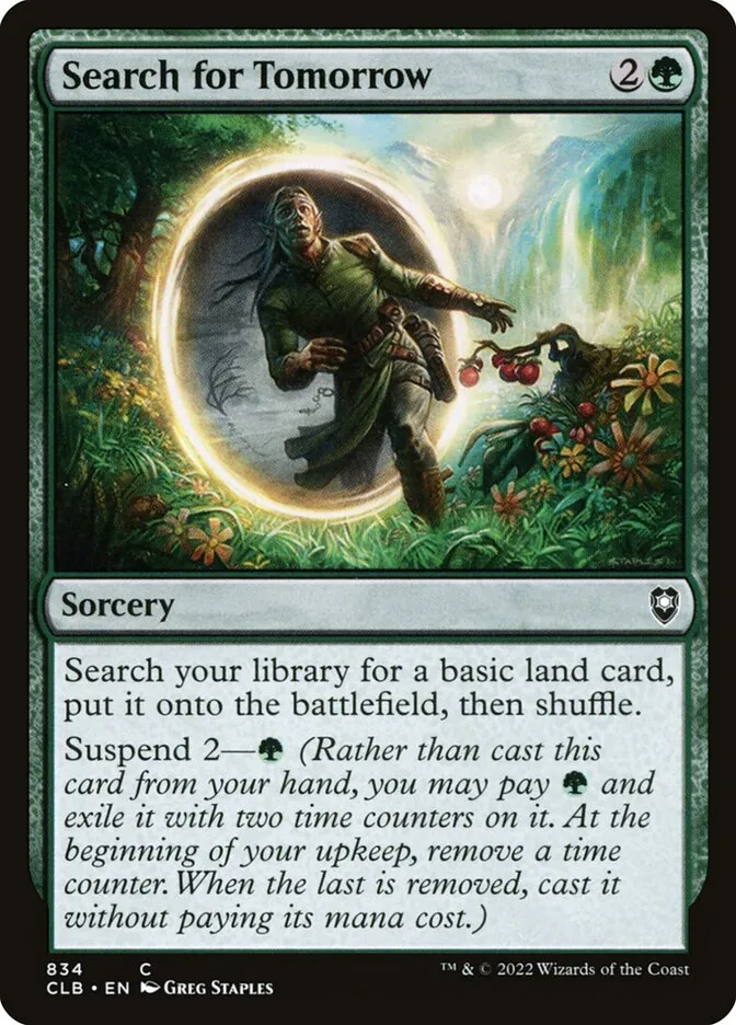 2022 Commander Legends: Battle for Baldur's Gate Search for Tomorrow #834 common card image