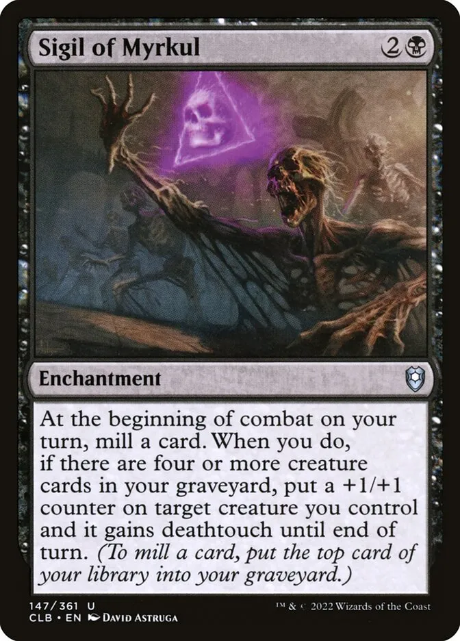 2022 Commander Legends: Battle for Baldur's Gate Sigil of Myrkul #147 uncommon card image
