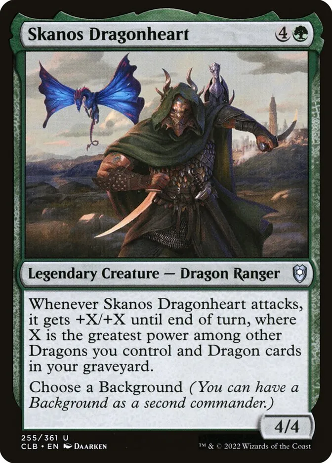 2022 Commander Legends: Battle for Baldur's Gate Skanos Dragonheart #255 uncommon card image