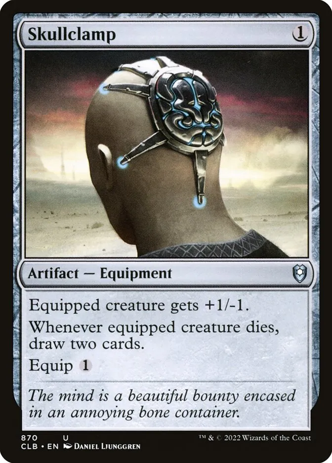 2022 Commander Legends: Battle for Baldur's Gate Skullclamp #870 uncommon card image
