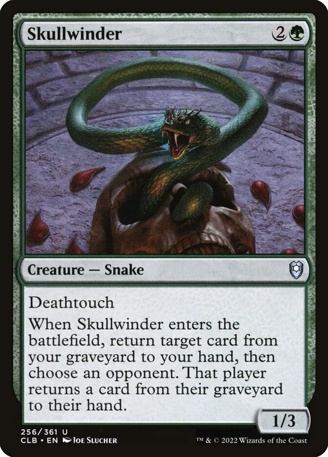 2022 Commander Legends: Battle for Baldur's Gate Skullwinder #256 uncommon card image