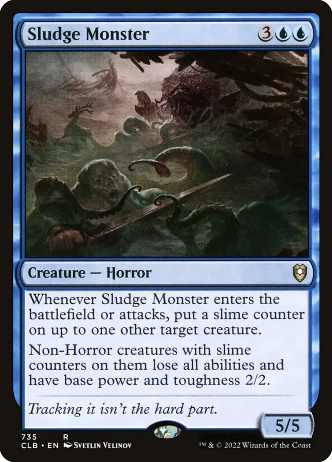 2022 Commander Legends: Battle for Baldur's Gate Sludge Monster #735 rare card image