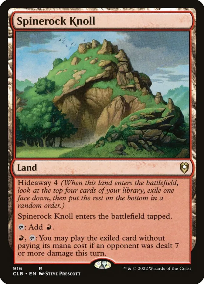 2022 Commander Legends: Battle for Baldur's Gate Spinerock Knoll #916 rare card image