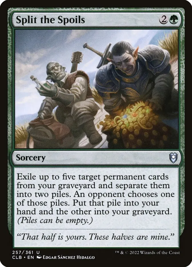 2022 Commander Legends: Battle for Baldur's Gate Split the Spoils #257 uncommon card image
