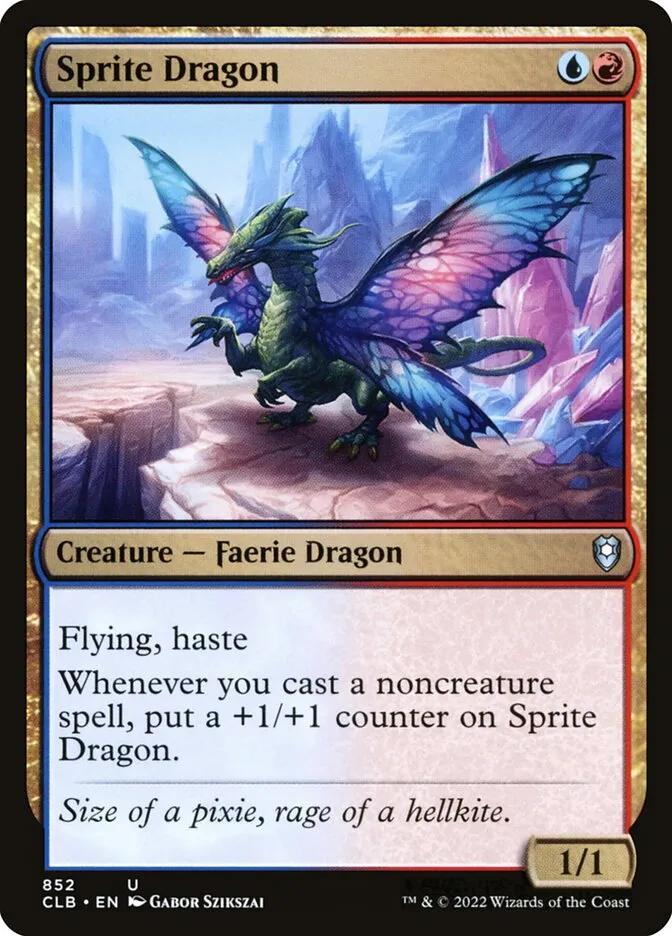 2022 Commander Legends: Battle for Baldur's Gate Sprite Dragon #852 uncommon card image
