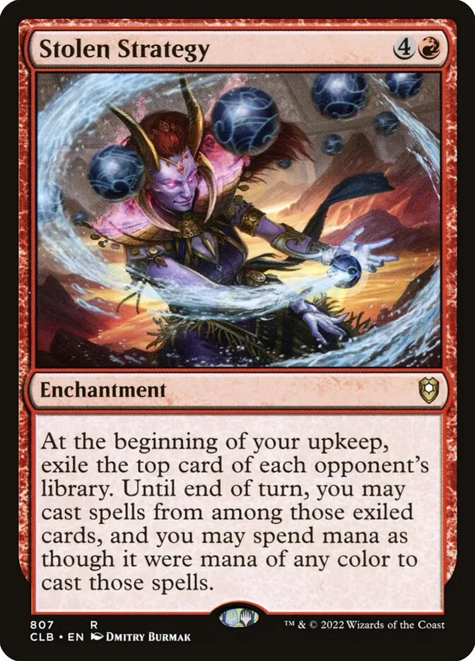 2022 Commander Legends: Battle for Baldur's Gate Stolen Strategy #807 rare card image