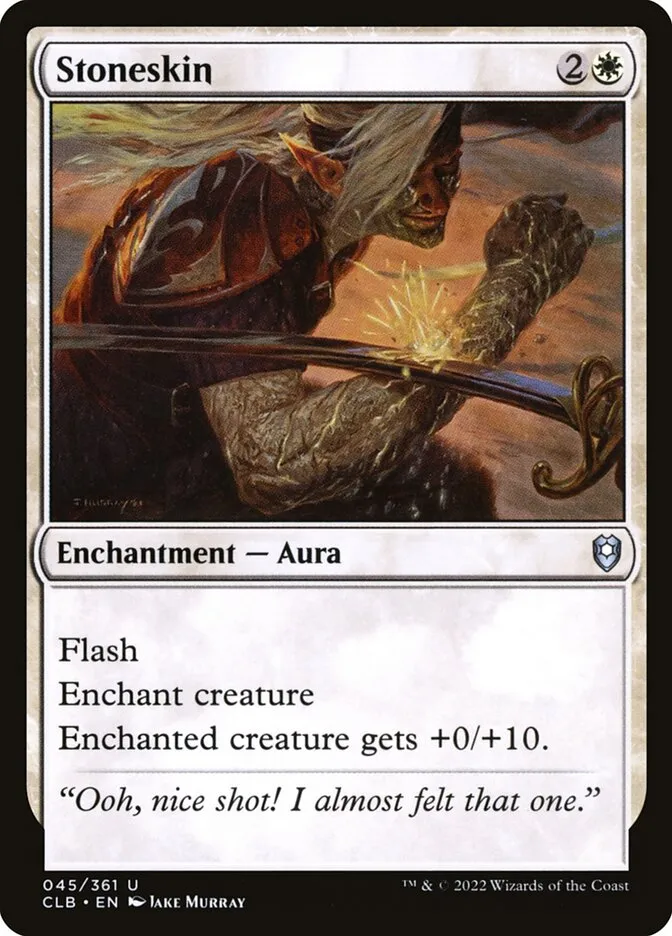 2022 Commander Legends: Battle for Baldur's Gate Stoneskin uncommon #45 uncommon card image