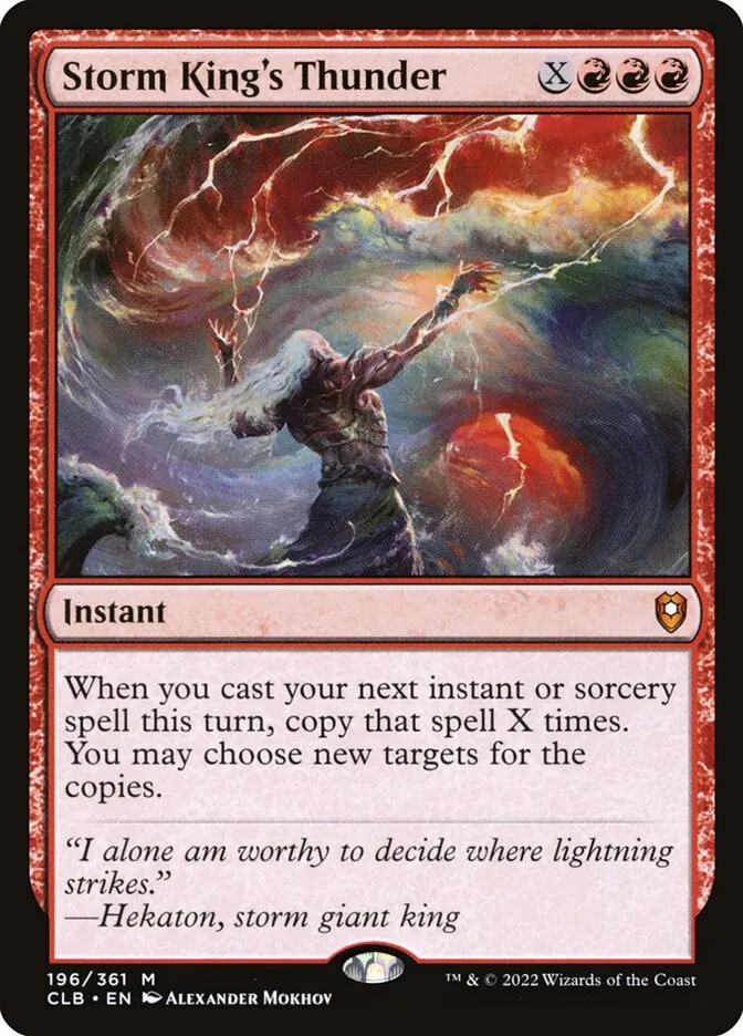 2022 Commander Legends: Battle for Baldur's Gate Storm King's Thunder #196 mythic card image
