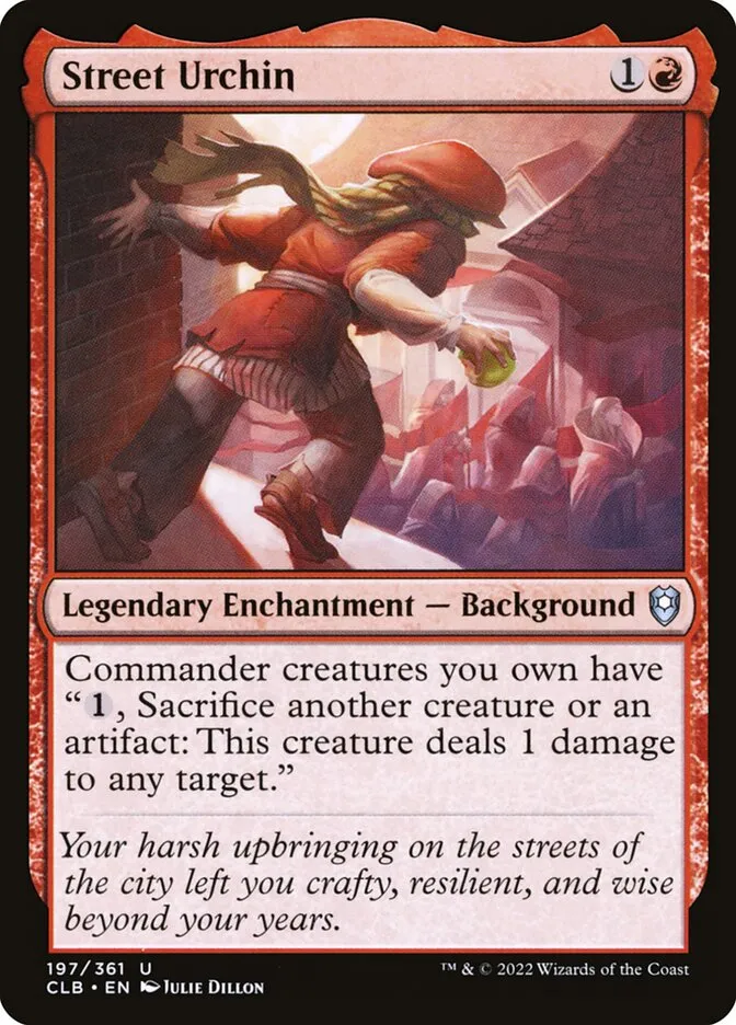 2022 Commander Legends: Battle for Baldur's Gate Street Urchin #197 uncommon card image