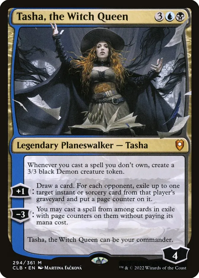 2022 Commander Legends: Battle for Baldur's Gate Tasha, the Witch Queen #294 mythic card image