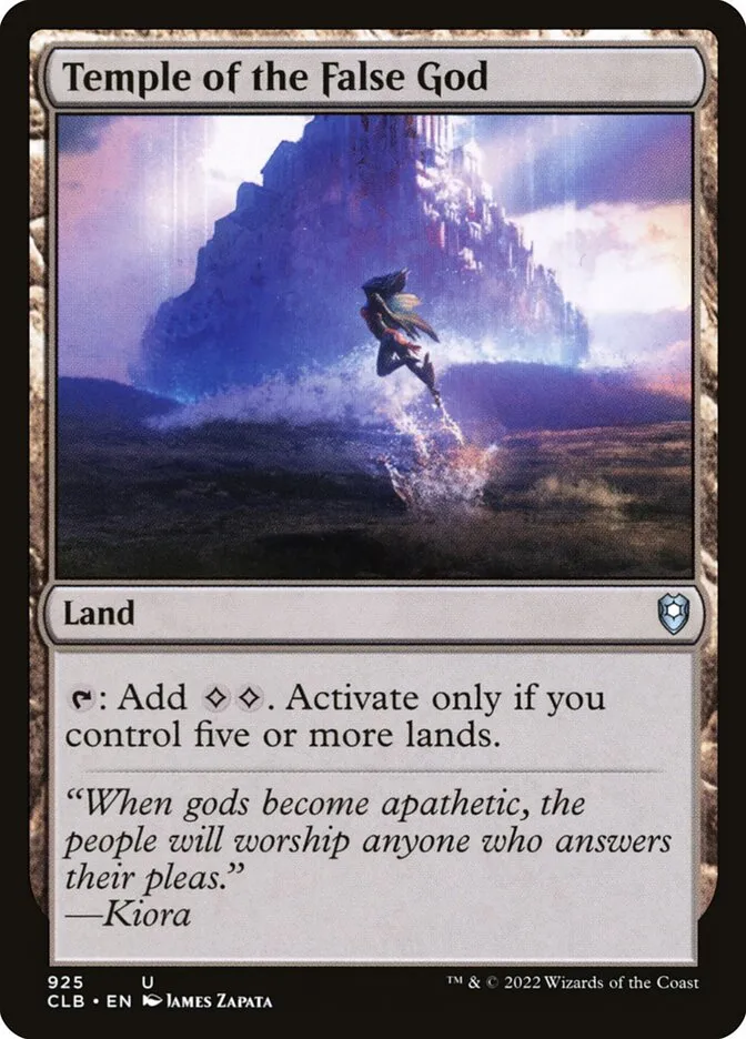2022 Commander Legends: Battle for Baldur's Gate Temple of the False God #925 uncommon card image