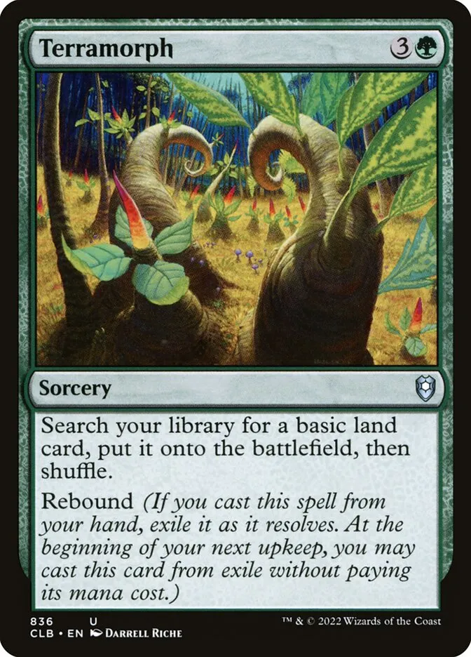 2022 Commander Legends: Battle for Baldur's Gate Terramorph #836 uncommon card image