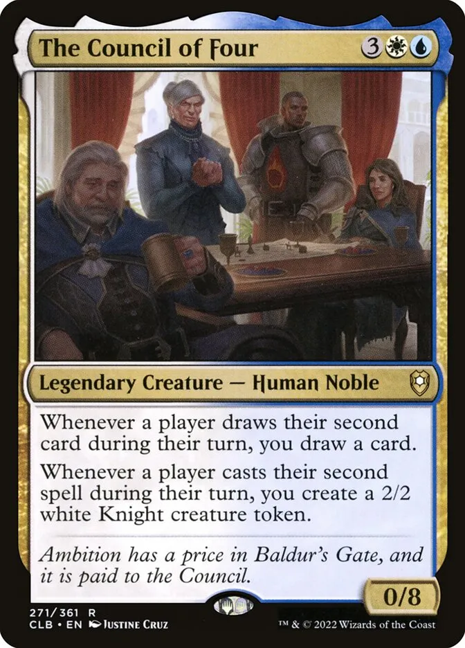 2022 Commander Legends: Battle for Baldur's Gate The Council of Four #271 rare card image