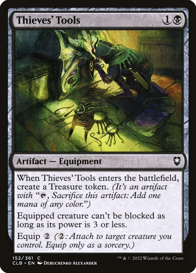 2022 Commander Legends: Battle for Baldur's Gate Thieves' Tools #152 common card image