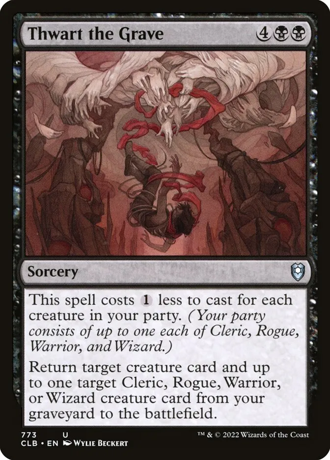 2022 Commander Legends: Battle for Baldur's Gate Thwart the Grave #773 uncommon card image