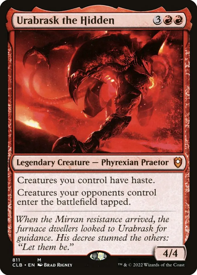2022 Commander Legends: Battle for Baldur's Gate Urabrask the Hidden #811 mythic card image
