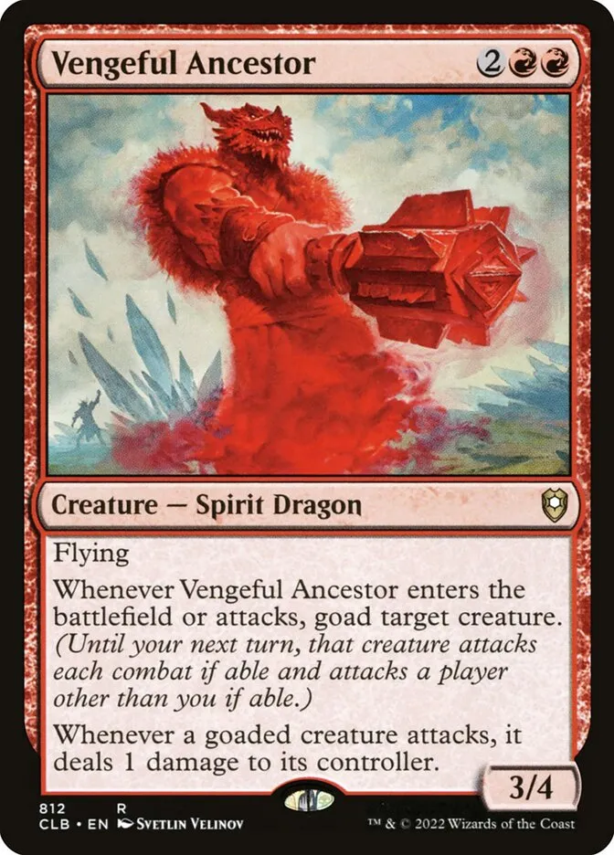 2022 Commander Legends: Battle for Baldur's Gate Vengeful Ancestor #812 rare card image