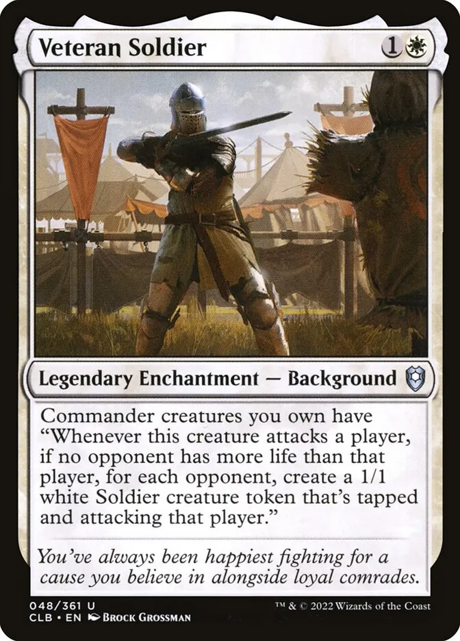2022 Commander Legends: Battle for Baldur's Gate Veteran Soldier uncommon #48 uncommon card image