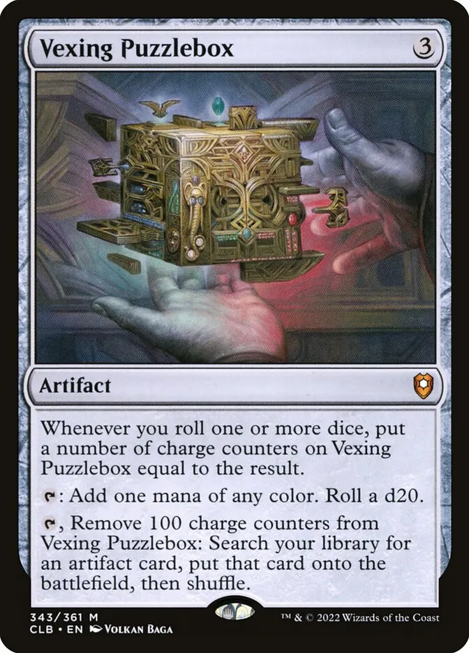 2022 Commander Legends: Battle for Baldur's Gate Vexing Puzzlebox #343 mythic card image