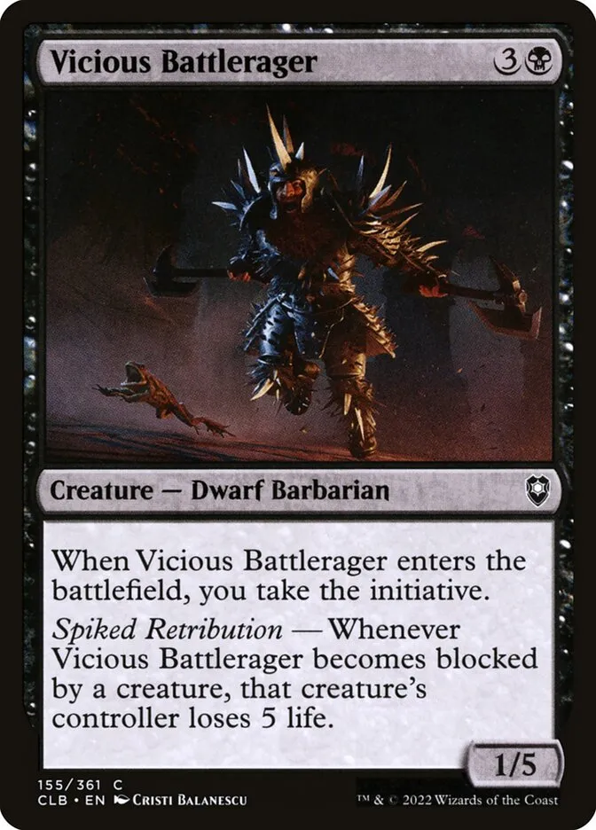 2022 Commander Legends: Battle for Baldur's Gate Vicious Battlerager #155 common card image