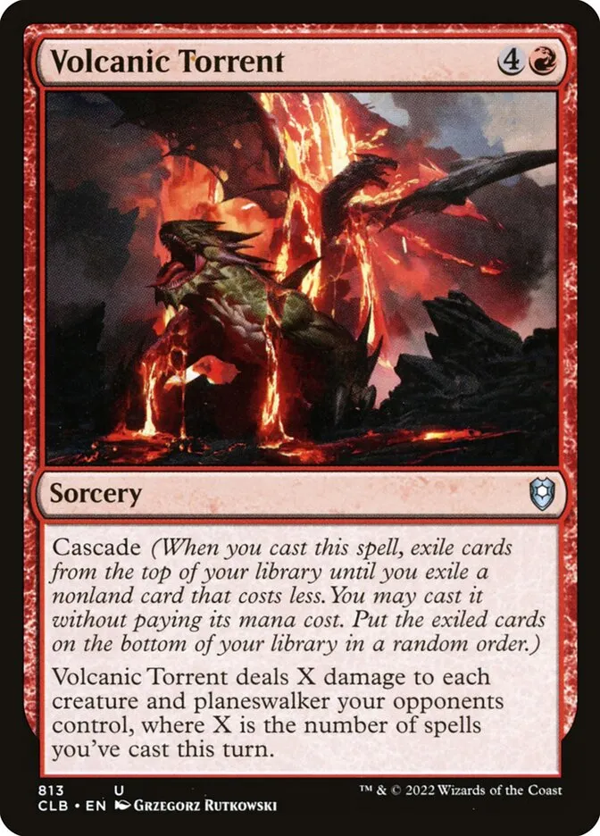 2022 Commander Legends: Battle for Baldur's Gate Volcanic Torrent #813 uncommon card image