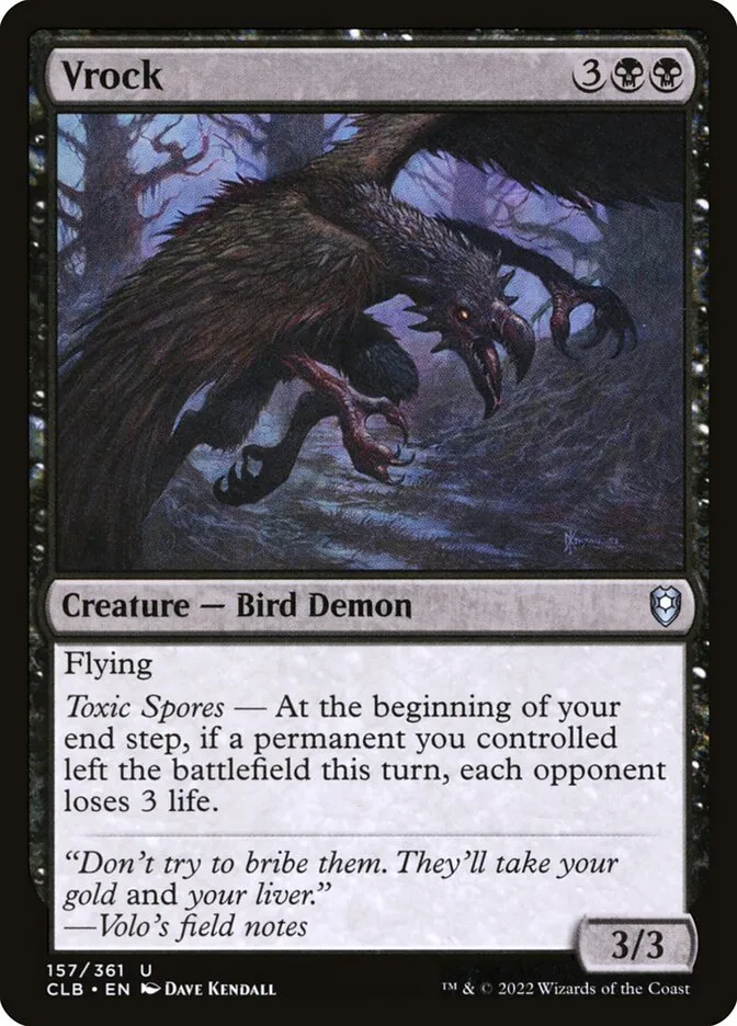 2022 Commander Legends: Battle for Baldur's Gate Vrock #157 uncommon card image