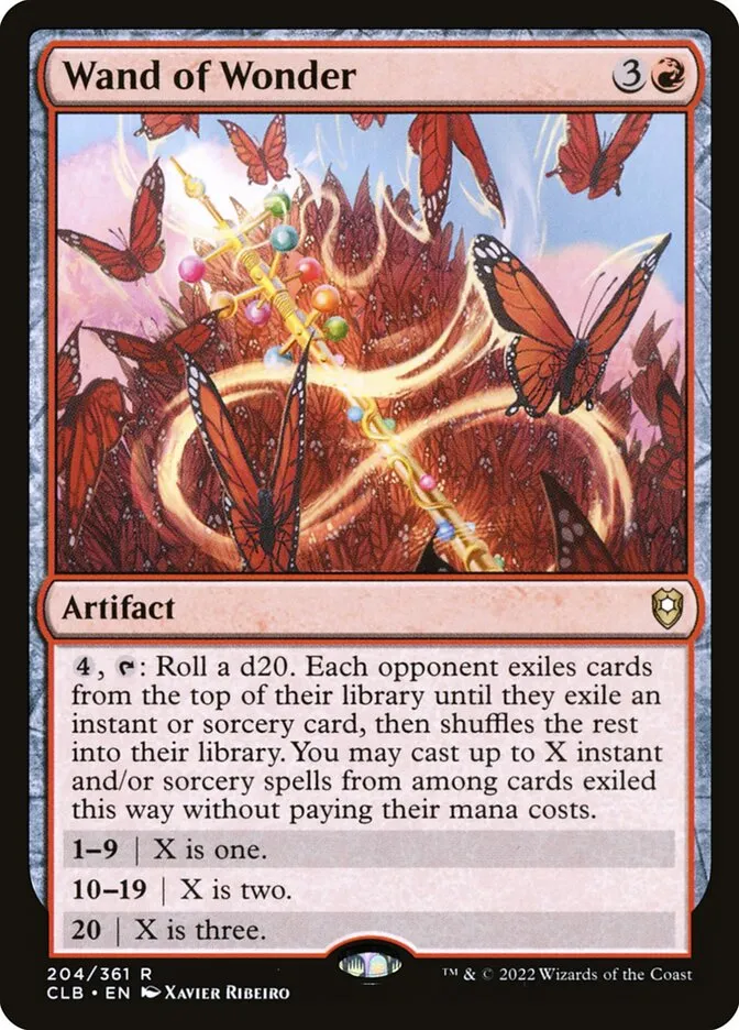 2022 Commander Legends: Battle for Baldur's Gate Wand of Wonder #204 rare card image