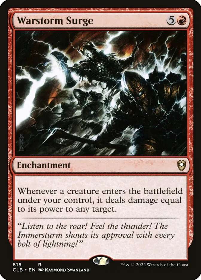 2022 Commander Legends: Battle for Baldur's Gate Warstorm Surge #815 rare card image