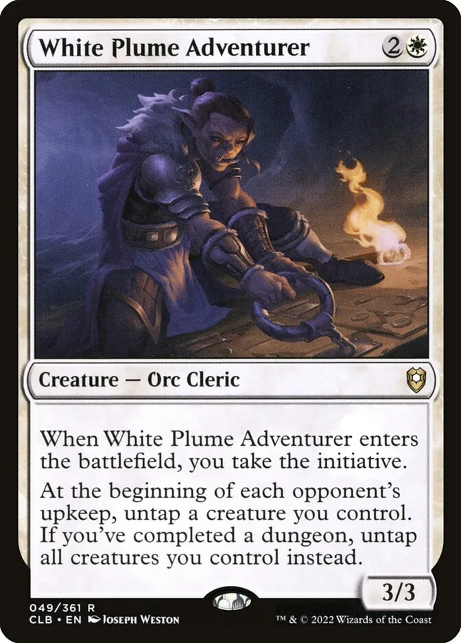 2022 Commander Legends: Battle for Baldur's Gate White Plume Adventurer #49 rare card image