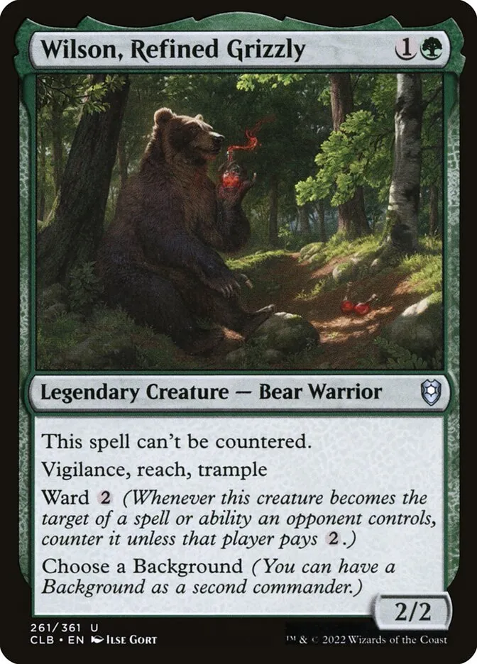 2022 Commander Legends: Battle for Baldur's Gate Wilson, Refined Grizzly #261 uncommon card image