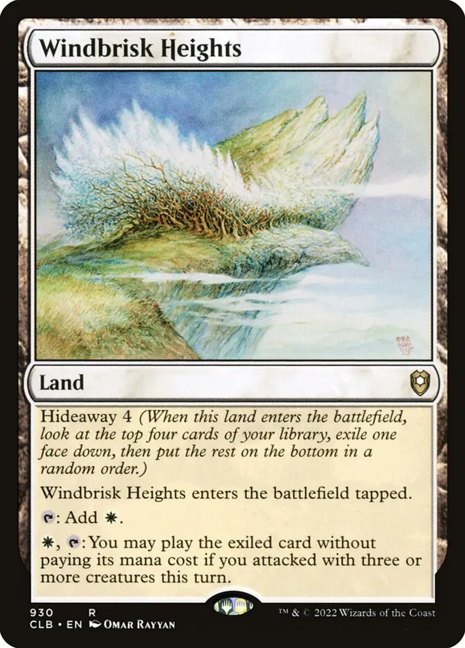 2022 Commander Legends: Battle for Baldur's Gate Windbrisk Heights #930 rare card image