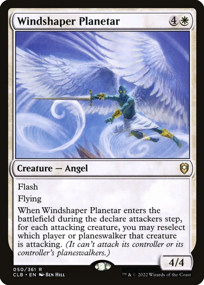 2022 Commander Legends: Battle for Baldur's Gate Windshaper Planetar #50 rare card image