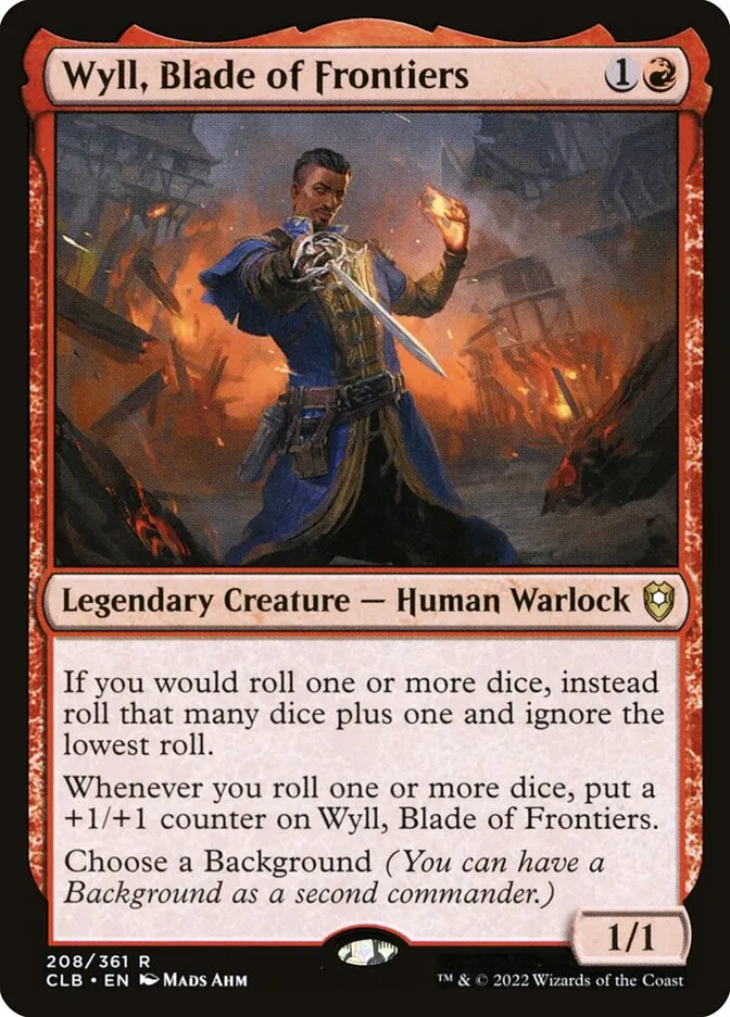 2022 Commander Legends: Battle for Baldur's Gate Wyll, Blade of Frontiers #208 rare card image
