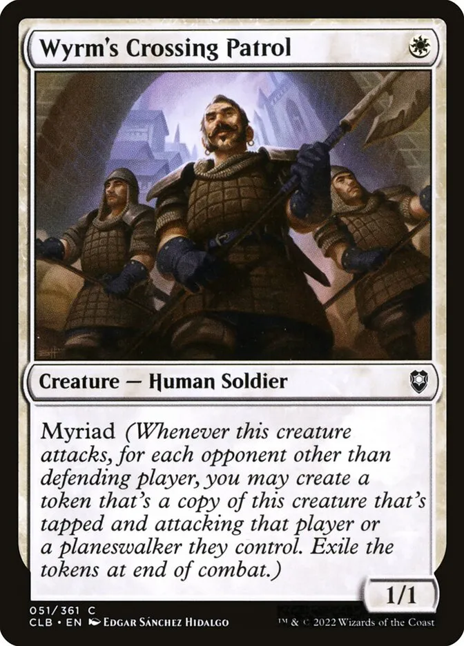 2022 Commander Legends: Battle for Baldur's Gate Wyrm's Crossing Patrol #51 common card image