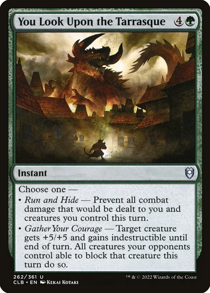 2022 Commander Legends: Battle for Baldur's Gate You Look Upon the Tarrasque #262 uncommon card image