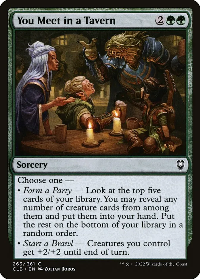 2022 Commander Legends: Battle for Baldur's Gate You Meet in a Tavern #263 common card image