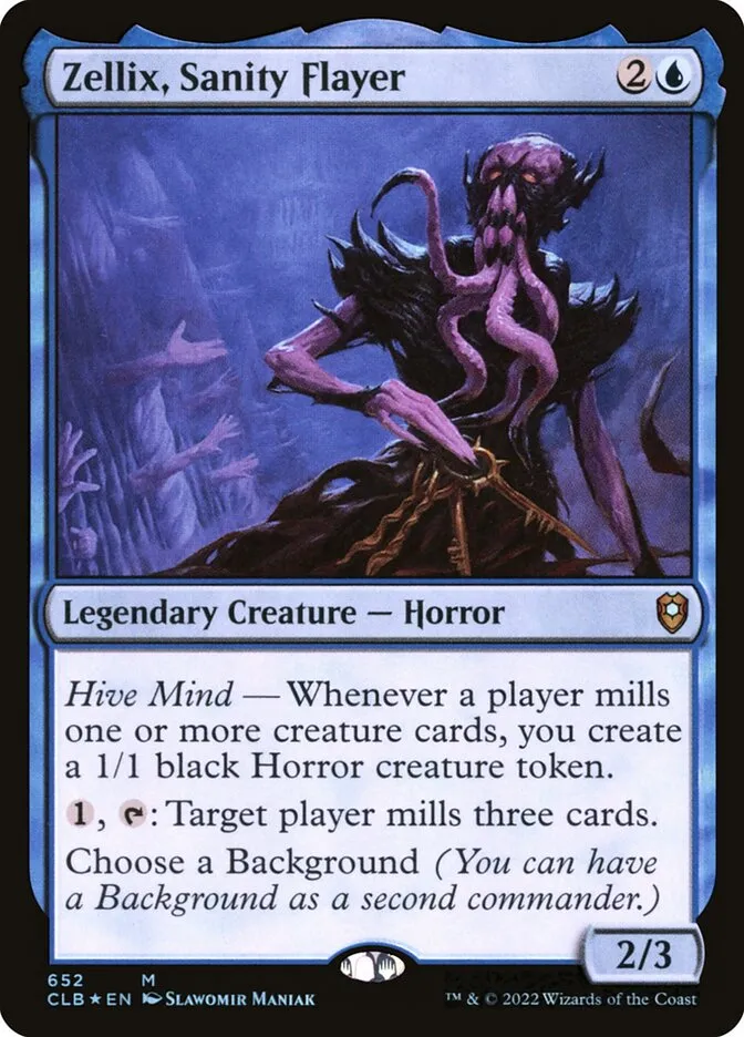 2022 Commander Legends: Battle for Baldur's Gate Zellix, Sanity Flayer #652 mythic card image