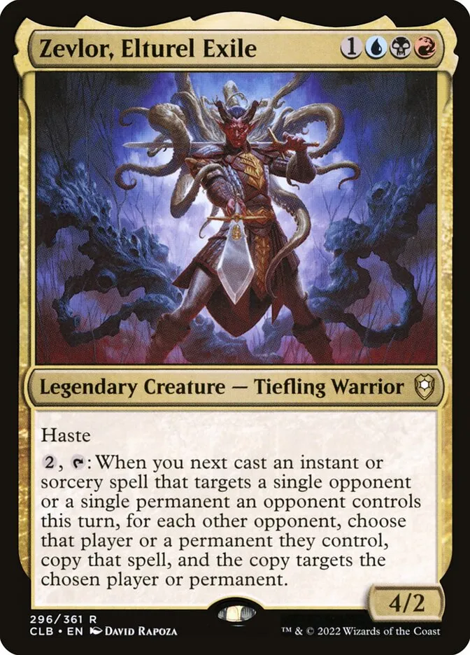 2022 Commander Legends: Battle for Baldur's Gate Zevlor, Elturel Exile #296 rare card image