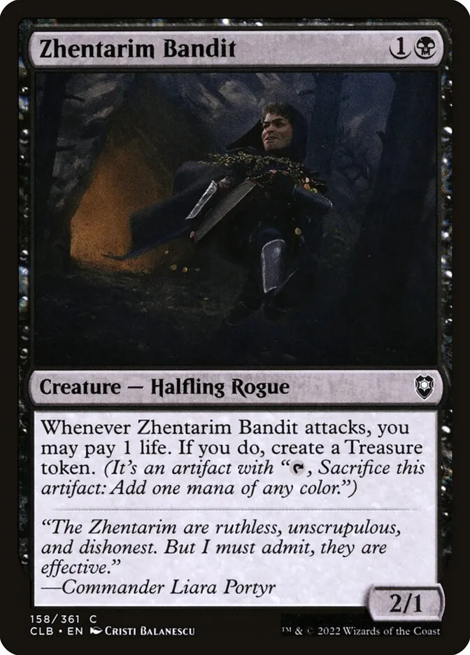 2022 Commander Legends: Battle for Baldur's Gate Zhentarim Bandit #158 common card image