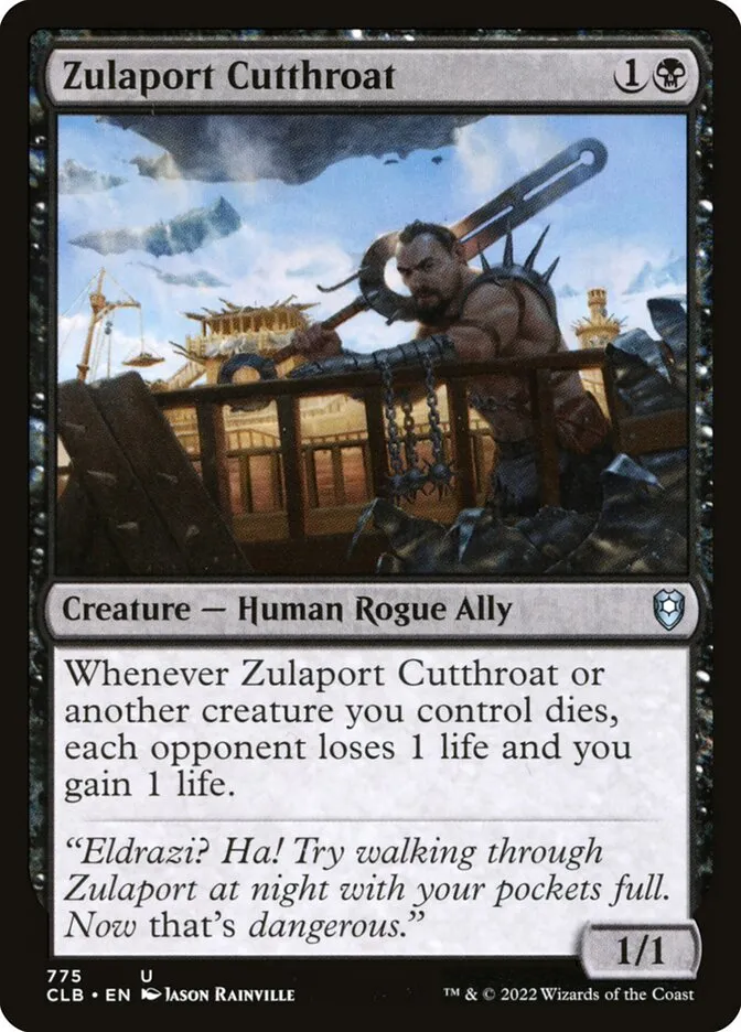 2022 Commander Legends: Battle for Baldur's Gate Zulaport Cutthroat #775 uncommon card image