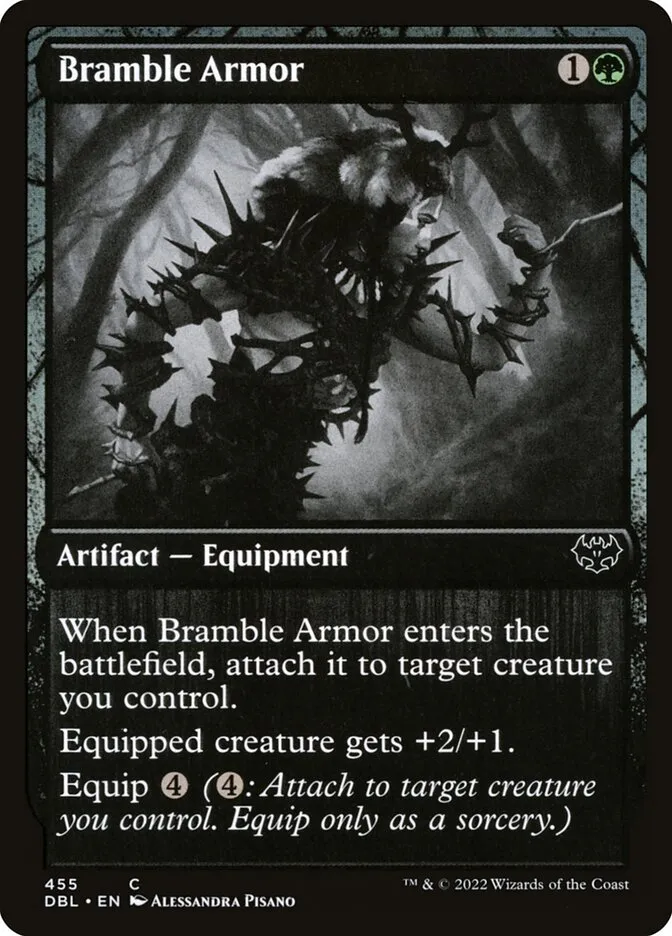 2022 Innistrad: Double Feature Bramble Armor common #455 common card image