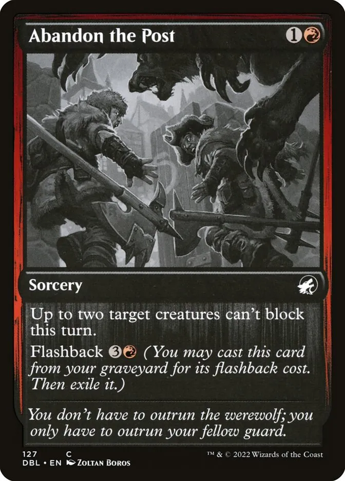 2022 Innistrad: Double Feature Abandon the Post common #127 common card image
