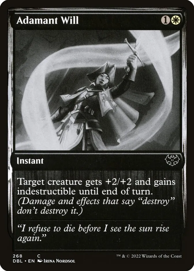 2022 Innistrad: Double Feature Adamant Will common #268 common card image