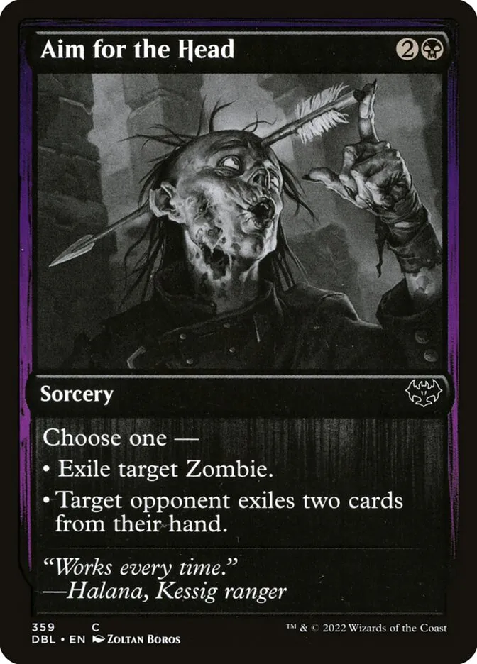 2022 Innistrad: Double Feature Aim for the Head common #359 common card image